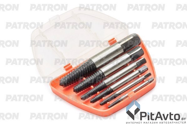 Набор экстракторов обломанных болтов PATRON P-63005B 6 пр