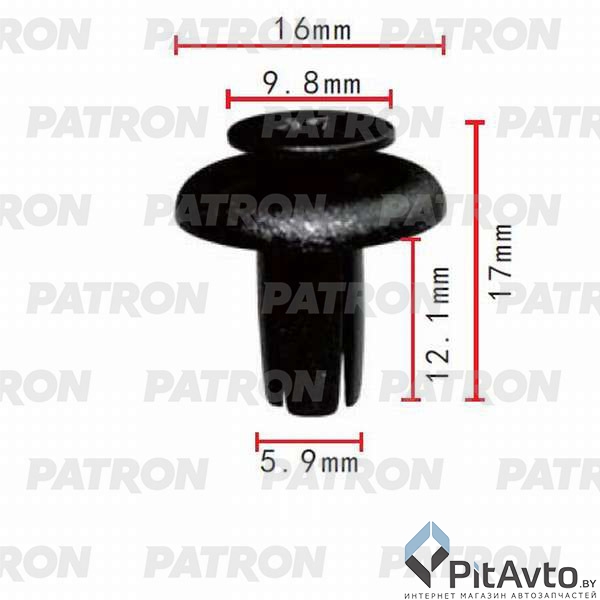 PATRON P37-0044 Клипса пластмассовая
