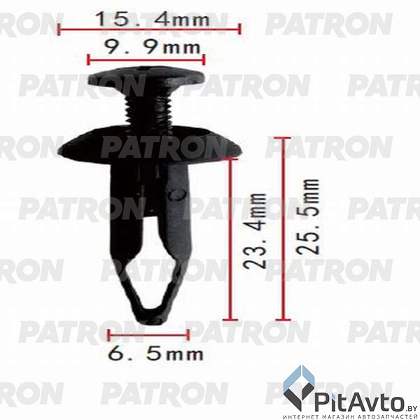 PATRON P37-0058 Клипса пластмассовая