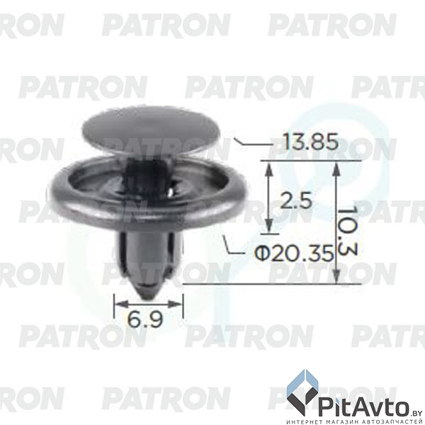PATRON P37-0059A Клипса пластмассовая