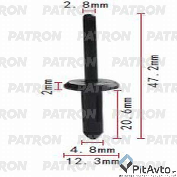 PATRON P37-0097 Клипса пластмассовая