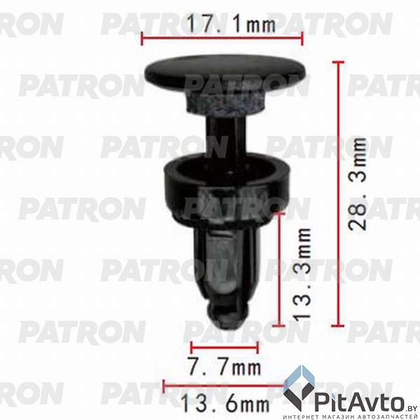 PATRON P37-0113 Клипса пластмассовая