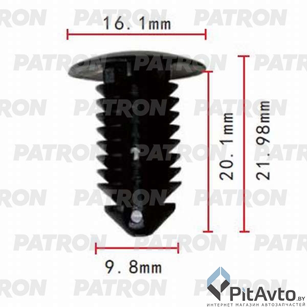 PATRON P37-0135 Клипса пластмассовая