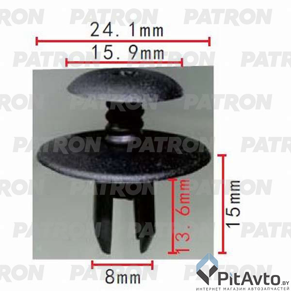 PATRON P37-0313 Клипса пластмассовая