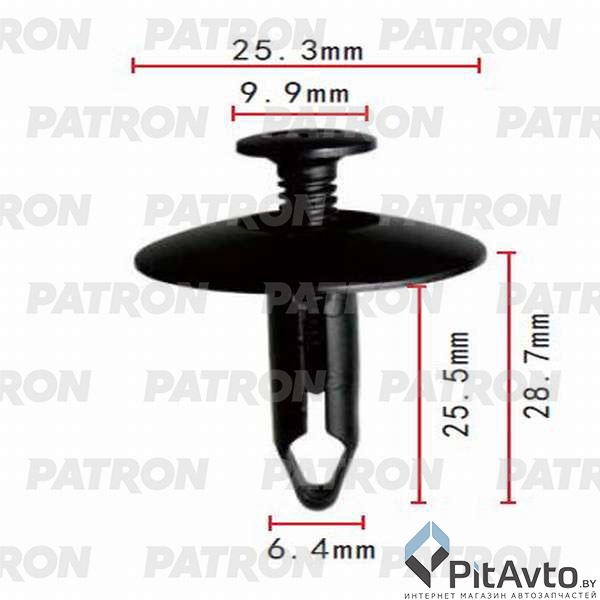 PATRON P37-0373 Клипса пластмассовая