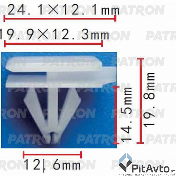 PATRON P37-0387 Клипса пластмассовая