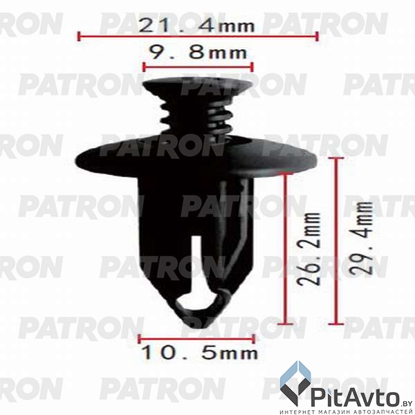 PATRON P37-0440 Клипса пластмассовая
