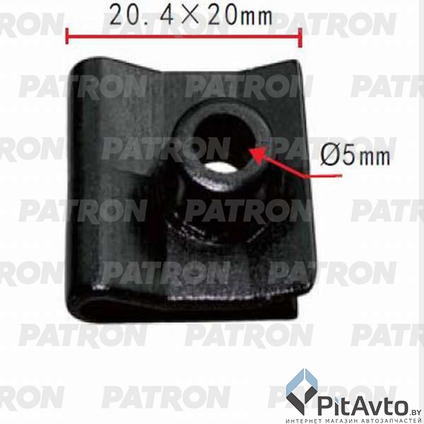 PATRON P37-0445 Клипса пластмассовая