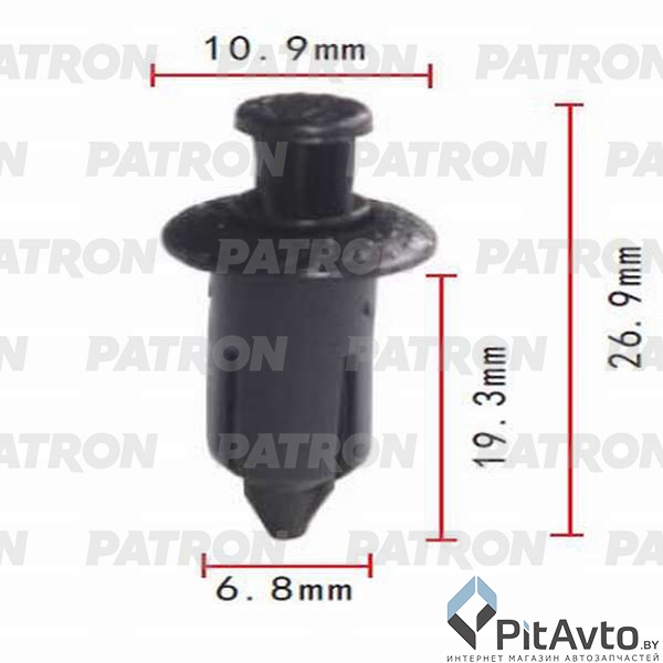 PATRON P37-0481 Клипса пластмассовая
