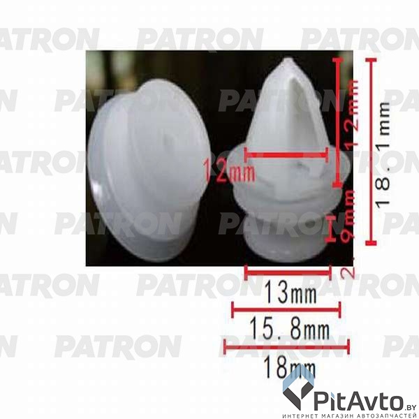 PATRON P37-0504 Клипса пластмассовая