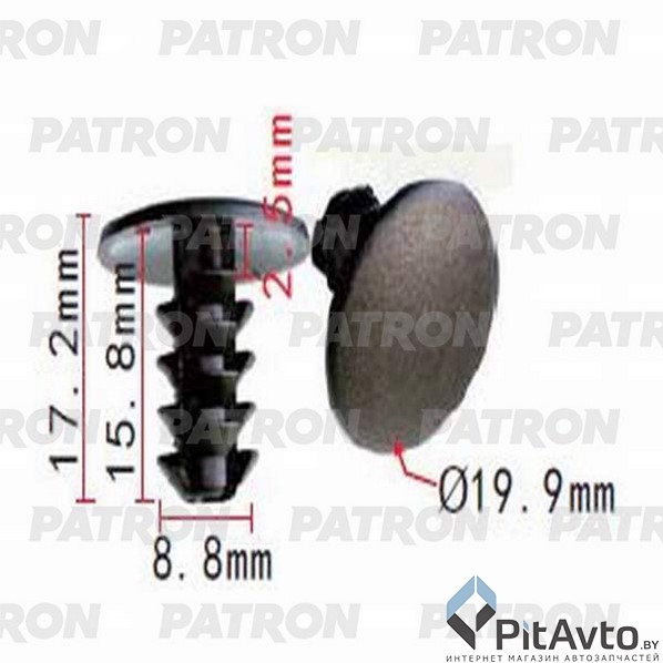 PATRON P37-0563 Клипса пластмассовая