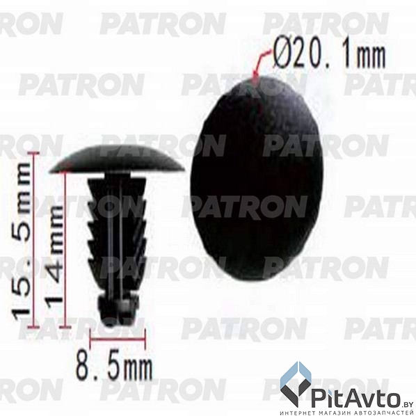 PATRON P37-0564 Клипса пластмассовая