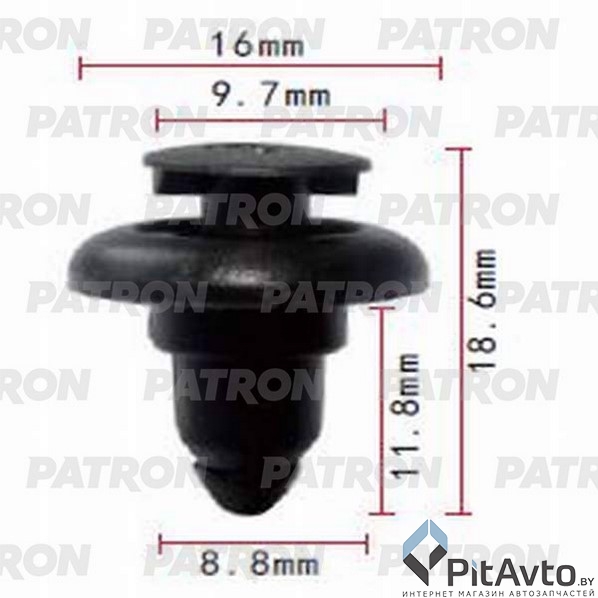 PATRON P37-0715 Клипса пластмассовая