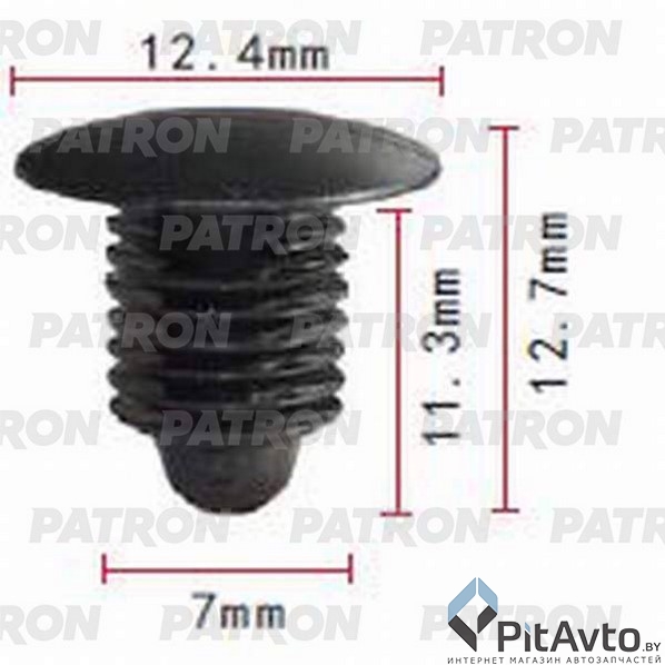 PATRON P37-0718 Клипса пластмассовая