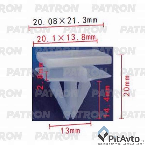 PATRON P37-0722 Клипса пластмассовая