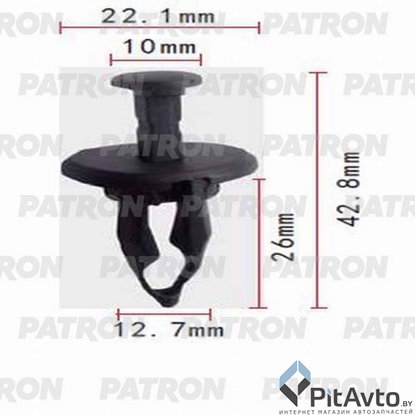 PATRON P37-0736 Клипса пластмассовая