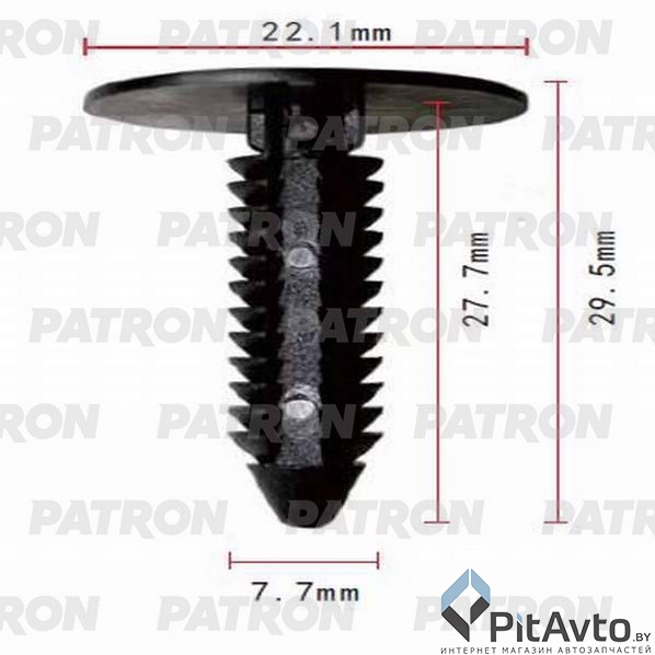 PATRON P37-0755 Клипса пластмассовая