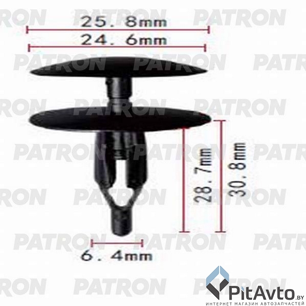 PATRON P37-0771 Клипса пластмассовая