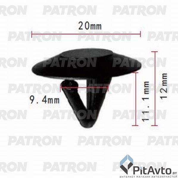 PATRON P37-0773 Клипса пластмассовая