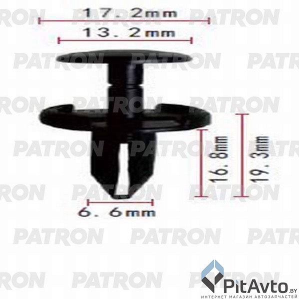 PATRON P37-0782 Клипса пластмассовая