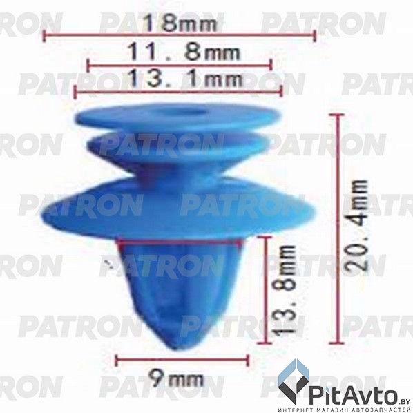 PATRON P37-0903 Клипса пластмассовая