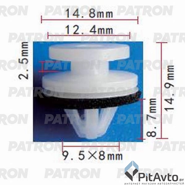 PATRON P37-1063 Клипса пластмассовая