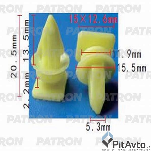 PATRON P37-1163 Клипса пластмассовая