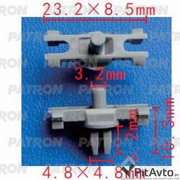 PATRON P37-1401 Клипса пластмассовая