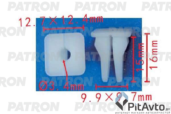 PATRON P37-1467 Клипса пластмассовая
