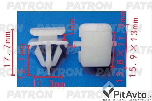 PATRON P37-1515 Клипса пластмассовая