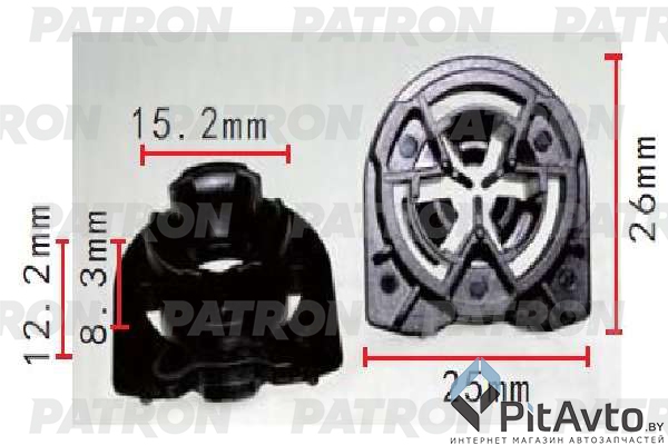 PATRON P37-1566 Клипса пластмассовая