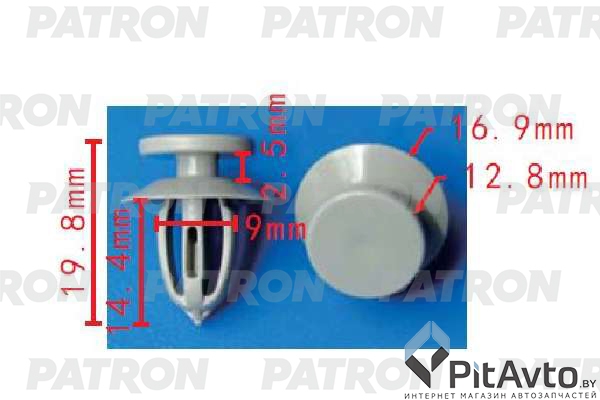 PATRON P37-1579 Клипса пластмассовая