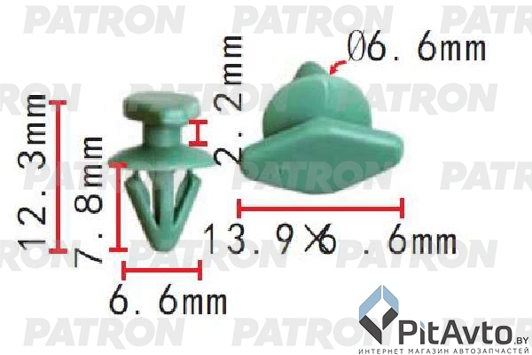 PATRON P37-1592 Клипса пластмассовая