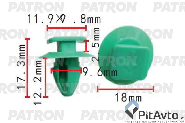 PATRON P37-1660 Клипса пластмассовая
