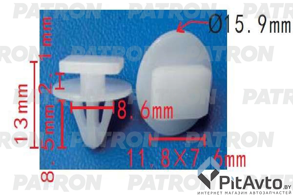 PATRON P37-1694 Клипса пластмассовая