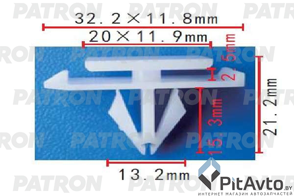 PATRON P37-1700 Клипса пластмассовая