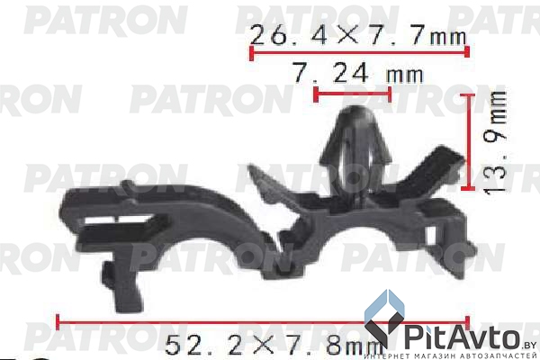 PATRON P37-1712 Клипса пластмассовая