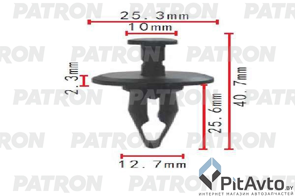PATRON P37-1736 Клипса пластмассовая