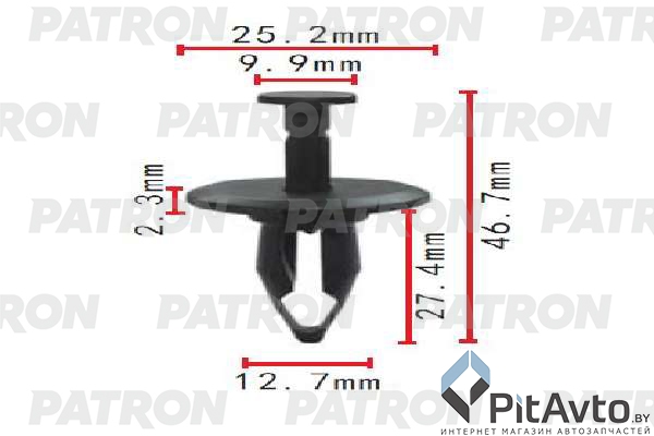 PATRON P37-1737 Клипса пластмассовая