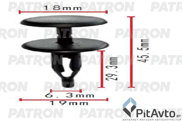 PATRON P37-1750 Клипса пластмассовая