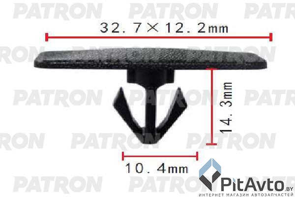PATRON P37-1759 Клипса пластмассовая