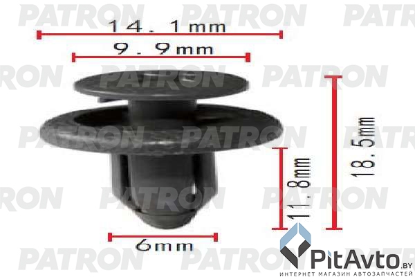 PATRON P37-1774 Клипса пластмассовая