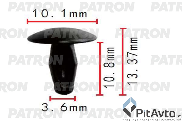 PATRON P37-1785 Клипса пластмассовая