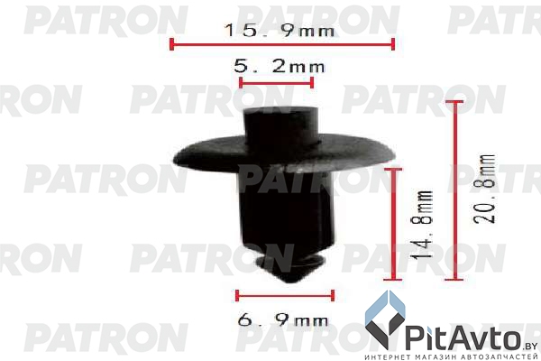 PATRON P37-1790 Клипса пластмассовая