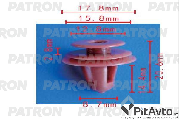 PATRON P37-1803 Клипса пластмассовая