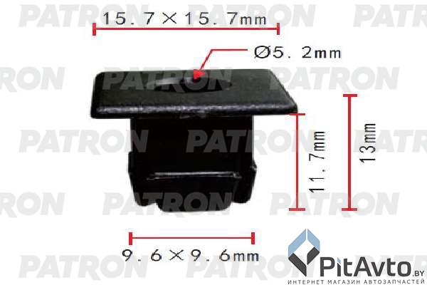 PATRON P37-1824 Клипса пластмассовая