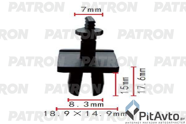 PATRON P37-1831 Клипса пластмассовая