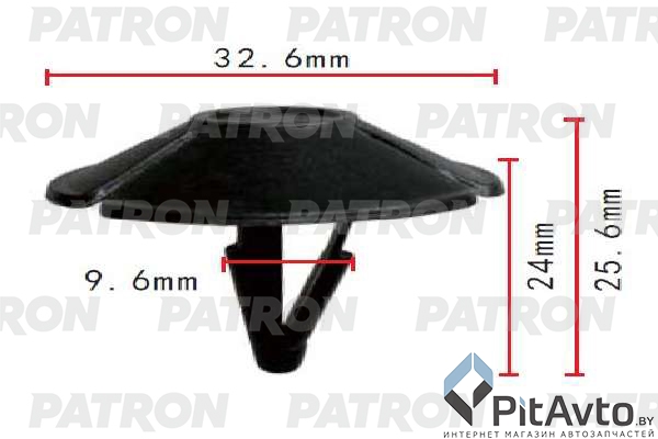 PATRON P37-1877 Клипса пластмассовая