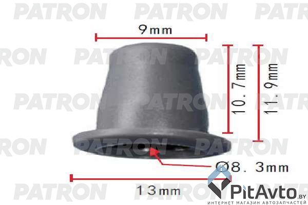PATRON P37-1930 Клипса пластмассовая