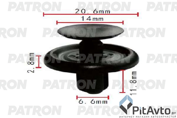 PATRON P37-1937 Клипса пластмассовая